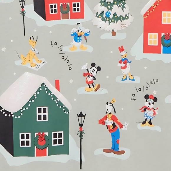 Disney Mickey & Friends Holiday Scene Women's Crewneck Sweater - Picture 3 of 3